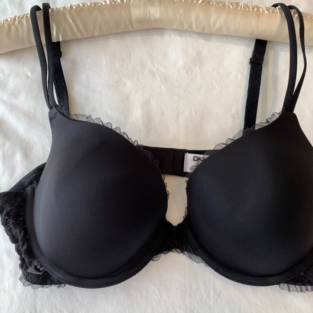 DKNY's Lace Perfect Lift Demi Bra - Black